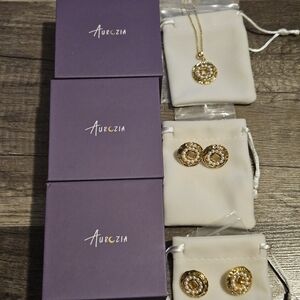 Pearls of gold 18k plated gold Jewelry Bundle